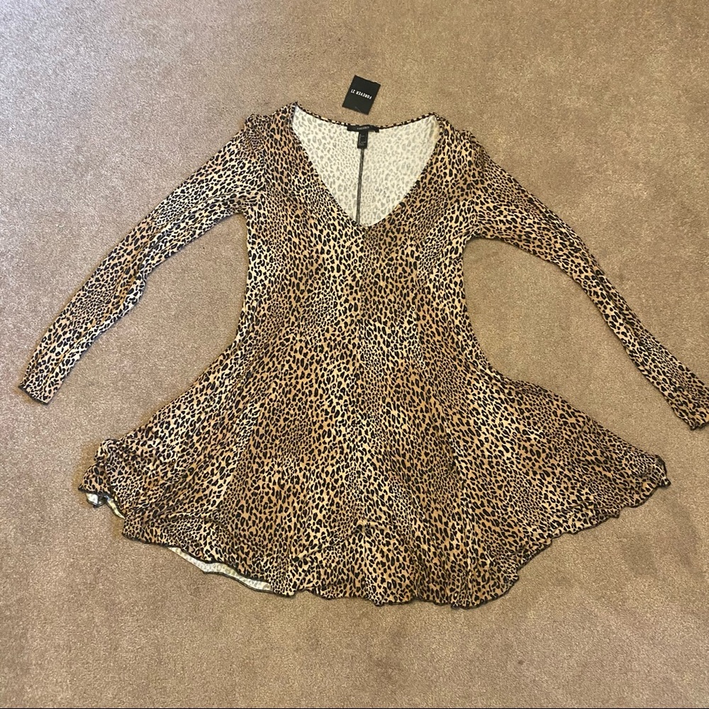 Leopard Print Skater Dress